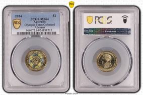 2024 $2 Olympic Team Colorized Allezaus MS64