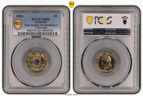 2024 $2 War Animal Remembrance Colorized MS66