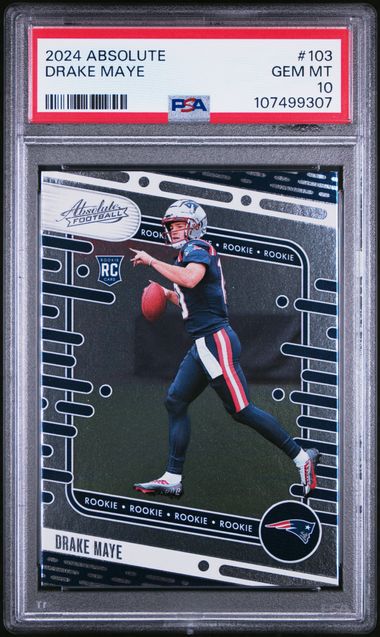 2024 Panini Absolute Drake Maye #103 Gem Mt 10 front