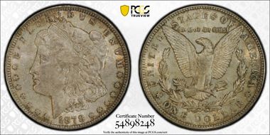 1878 7TF $1 Reverse of 1879 MS63