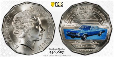 2017 50C Ford Australian Classics ZH Fairlane Colorized MS69