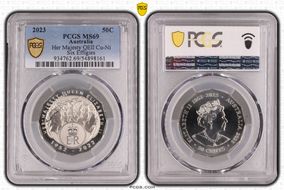 2023 50C Her Majesty QEII Cu-Ni Six Effigies MS69