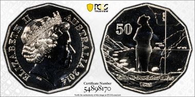 2014 50C Gallipoli Campaign MS69