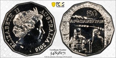 2016 50C Afghanistan MS69