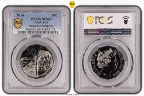 2016 50C Malayan Emergency MS69