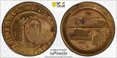 1983-Mo Medal Inaug. Mint in San Luis Potosi Morelos Peso Brass SP62