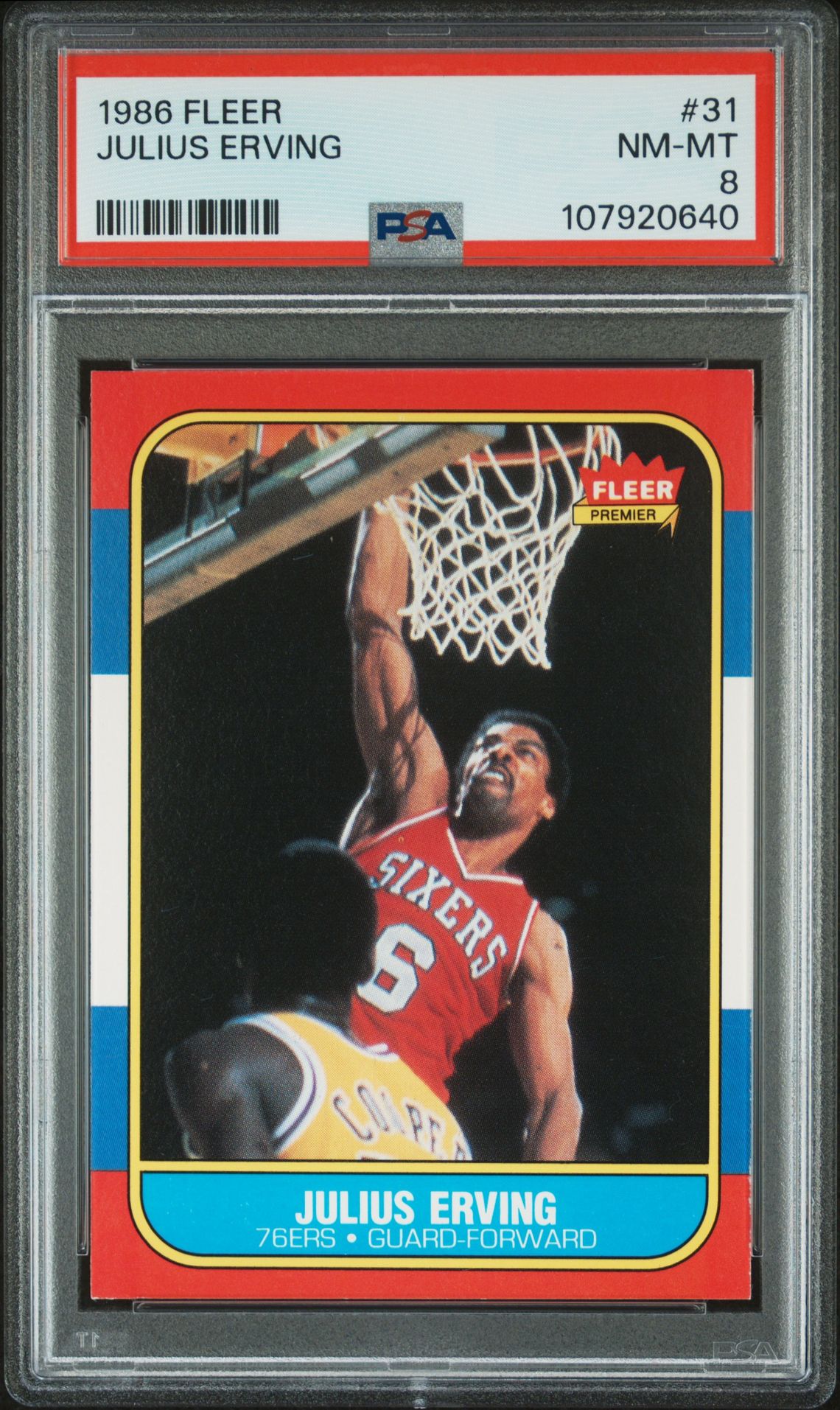 1986 Fleer FLEER #31 Julius Erving front