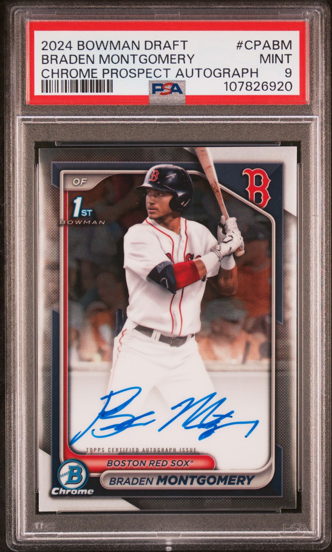 2024 Bowman BOWMAN DRAFT CHROME PROSPECT AUTOGRAPHS #CPABM Braden Montgomery front