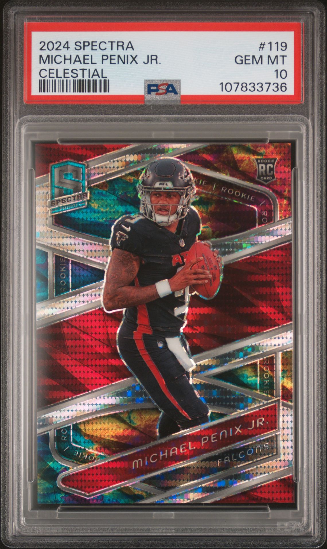 2024 Panini Spectra Michael Penix Jr. #119 (Celestial) Gem Mt 10 front