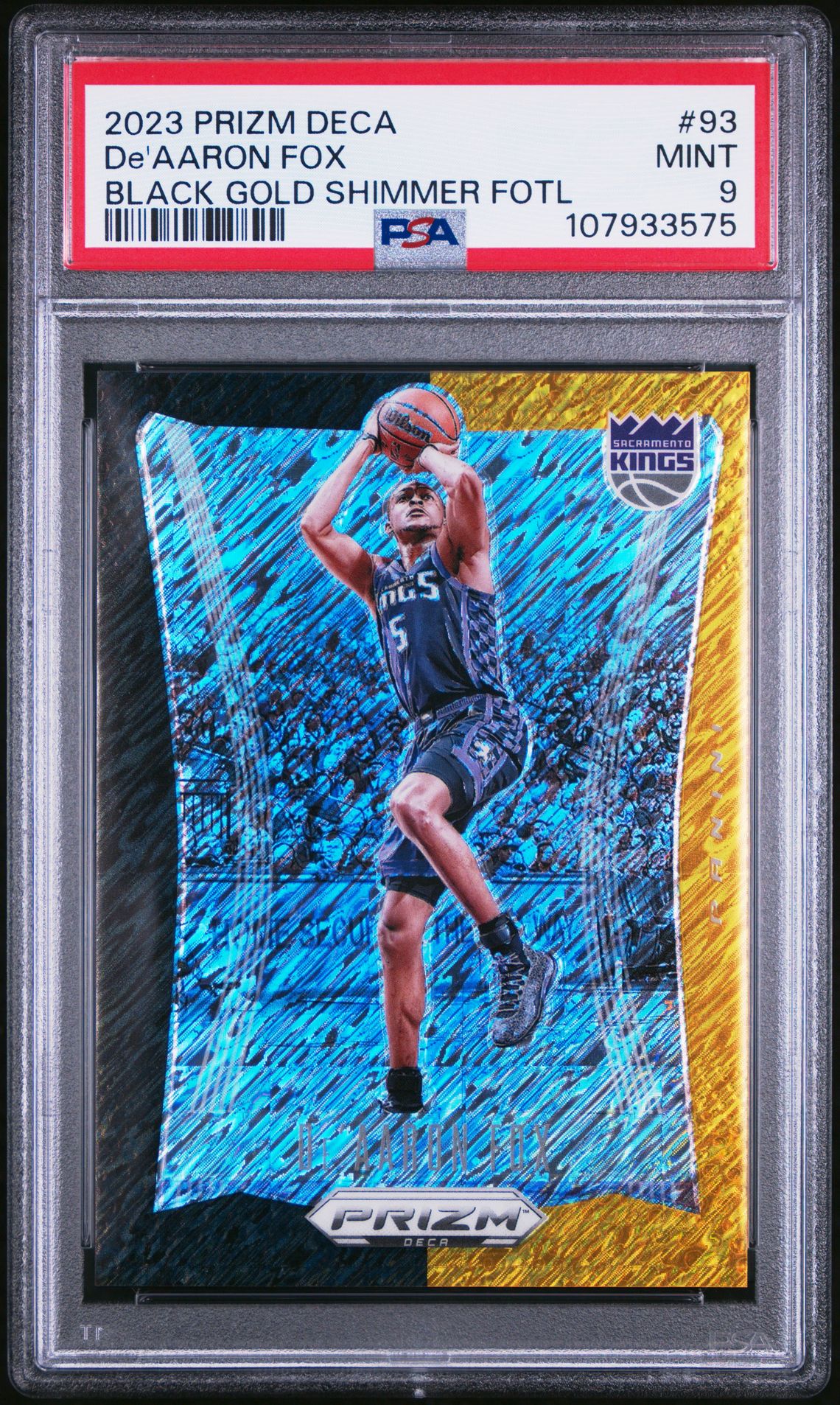 2023 Panini Panini Prizm Deca #93 De'Aaron Fox front