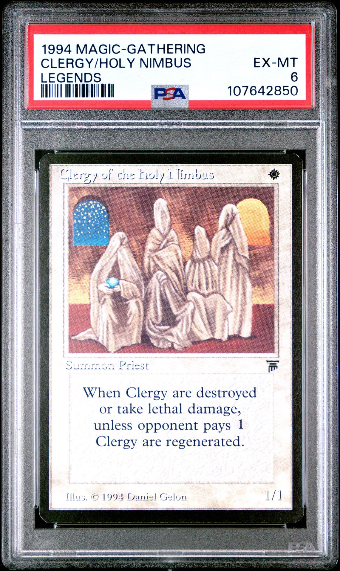 1994 MTG MAGIC THE GATHERING LEGENDS Clergy/Holy Nimbus front