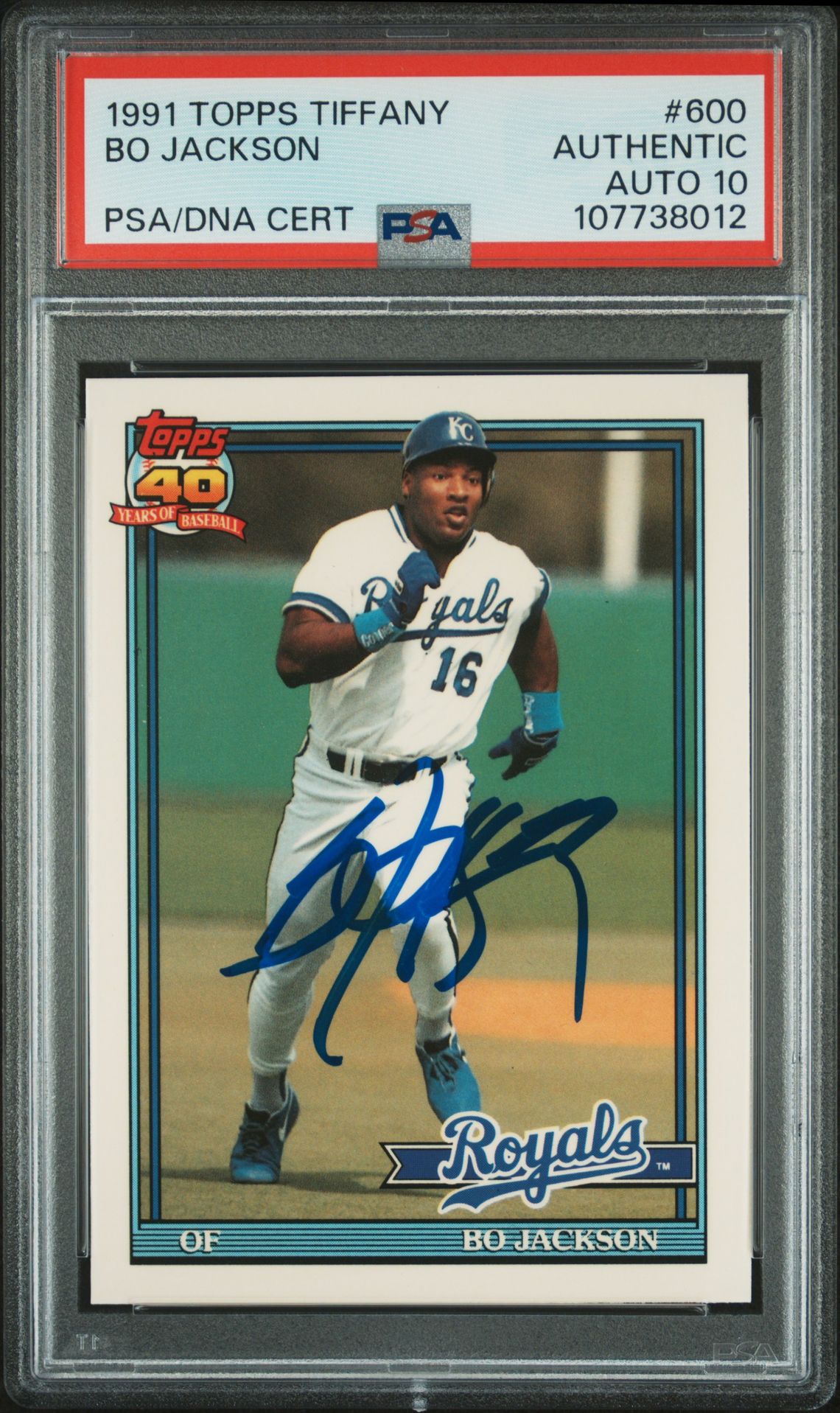 1991 Topps Tiffany Bo Jackson #600 N0: Authentic front