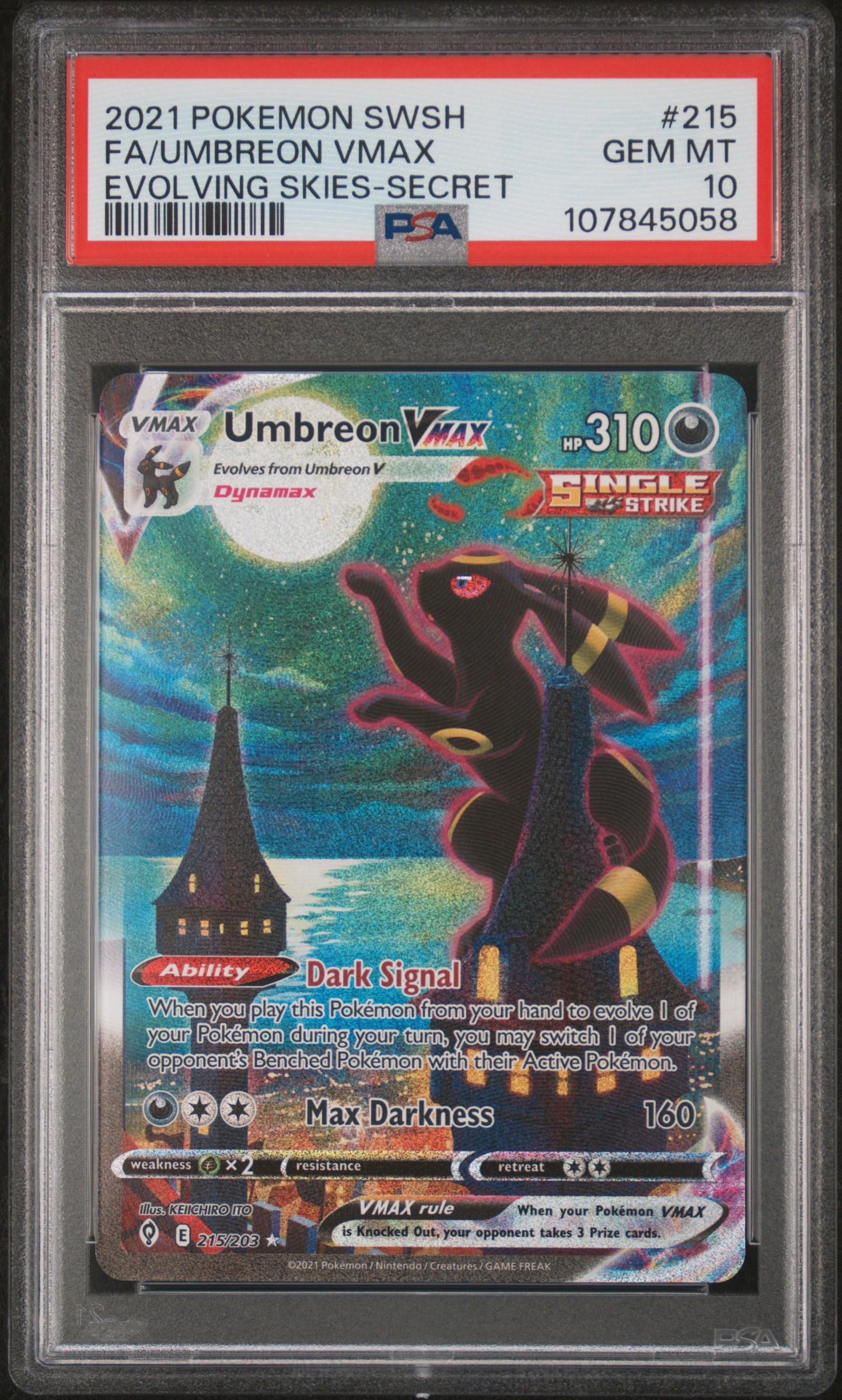FA/UMBREON VMAX - Graded PSA 10 Pokémon Card