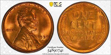 1939-S 1C MS67RD