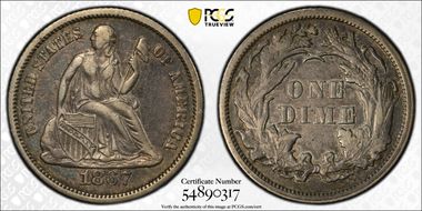 1867 10C VF35