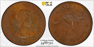 1963 Y. (p) 1/2D MS62BN