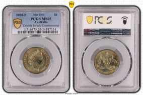 2008-B $1 Coat of Arms-Counterstamp MS65