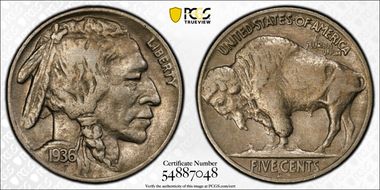 1936-D 5C 3-1/2 Legs XF40