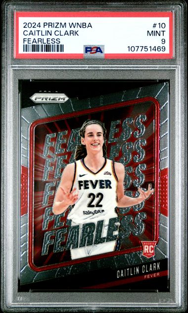 2024 Panini Prizm Wnba Fearless Caitlin Clark #10 Mint 9 front