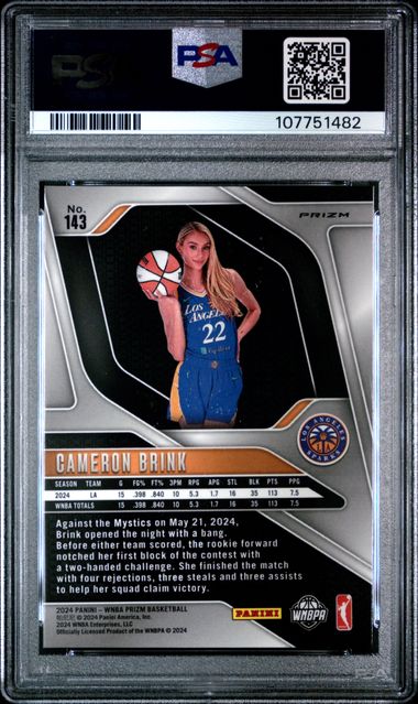 2024 Panini Prizm Wnba Cameron Brink #143 (Silver Prizm) Ex-Mt 6 back