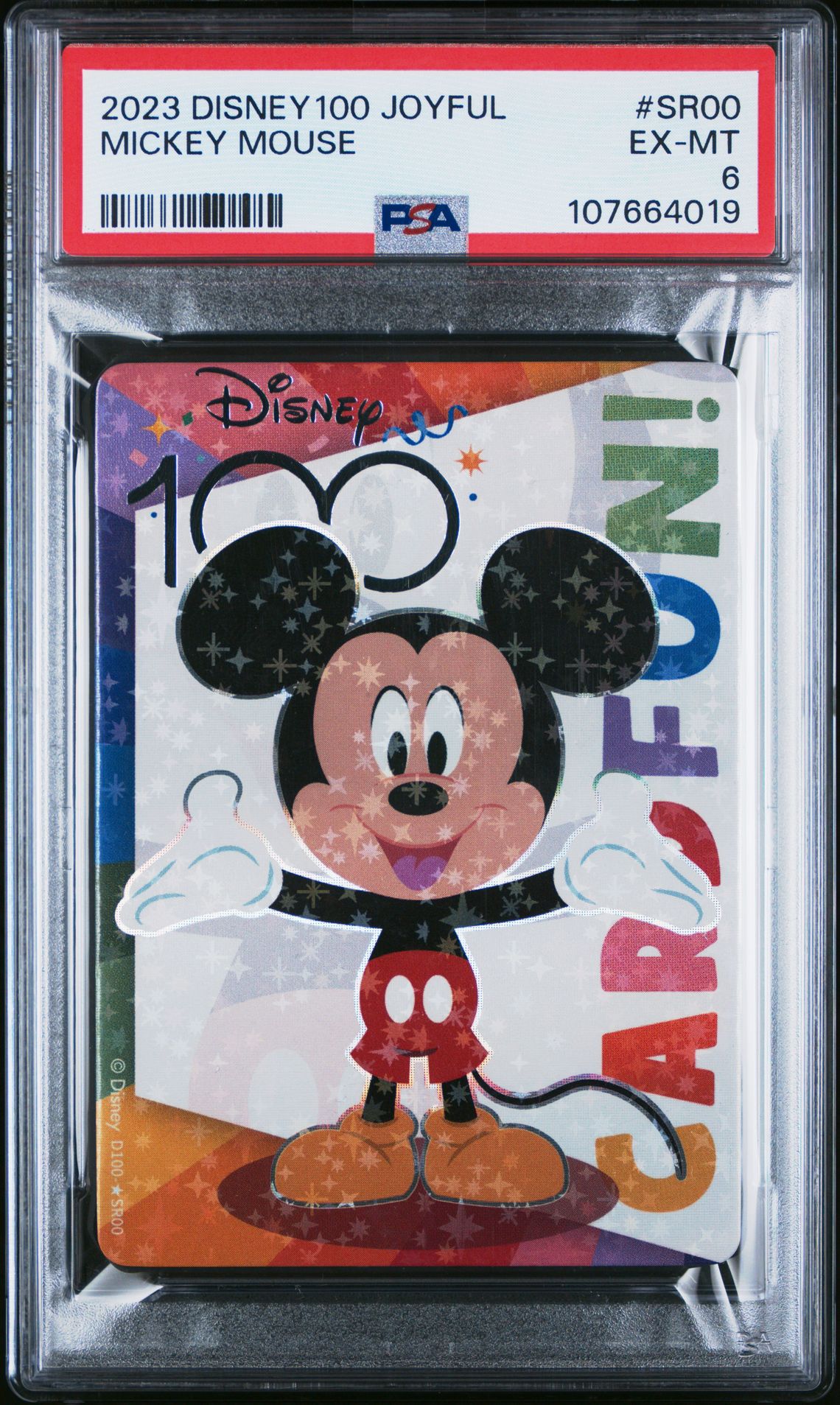 2023 Card.fun Disney100 Joyful Mickey Mouse #Sr00 Ex-Mt 6 front