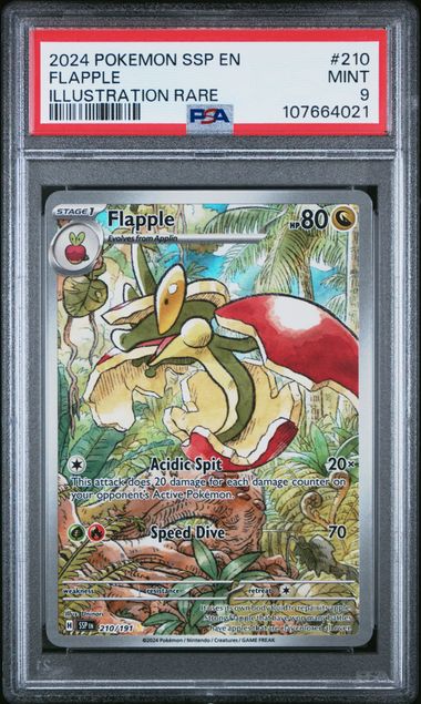 2024 Pokemon Ssp En-Surging Sparks Flapple #210 (Illustration Rare) Mint 9 front
