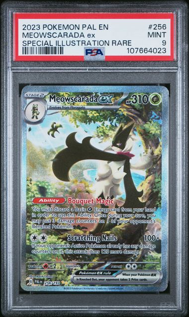 2023 Pokemon Pal En-Paldea Evolved Meowscarada Ex #256 (Special Illustration Rare) Mint 9 front