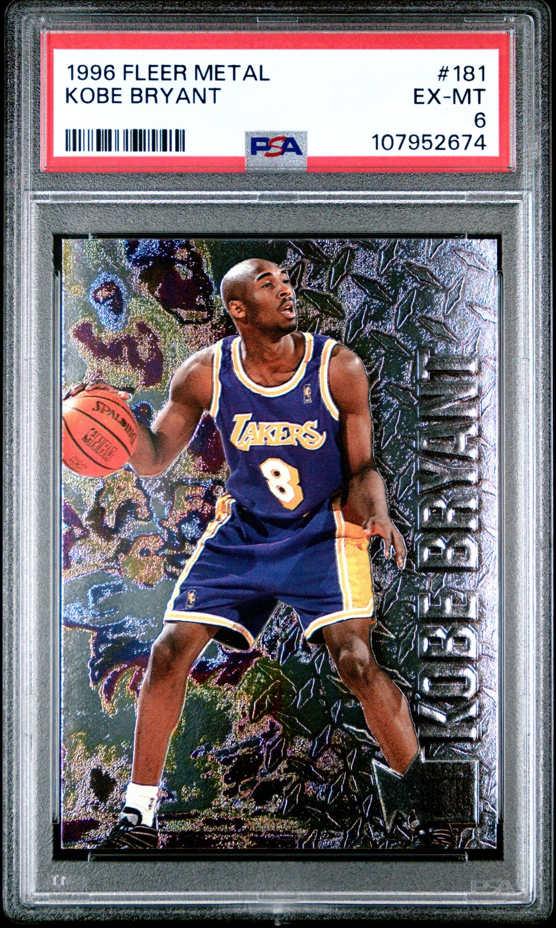 1996 Metal Kobe Bryant #181 Ex-Mt 6 front