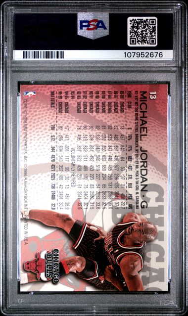 1996 Fleer Michael Jordan #13 Mint 9 back