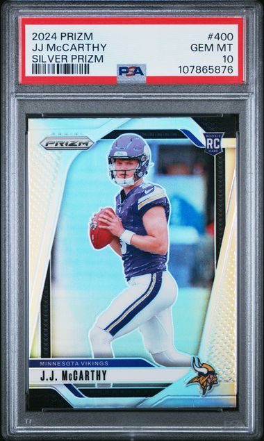 2024 Panini Prizm Jj Mccarthy #400 (Silver Prizm) Gem Mt 10 front