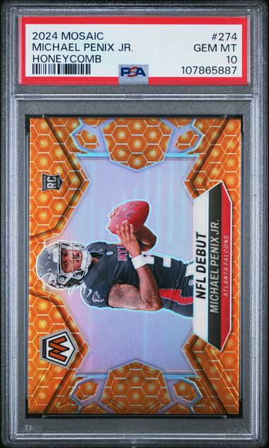 2024 Panini Mosaic Michael Penix Jr. #274 (Honeycomb) Gem Mt 10 front
