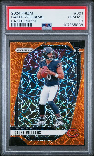 2024 Panini Prizm Caleb Williams #301 (Lazer Prizm) Gem Mt 10 front