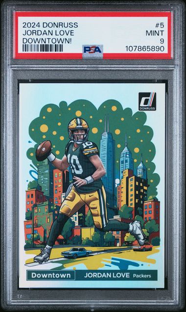2024 Panini Donruss Downtown! Jordan Love #5 Mint 9 front
