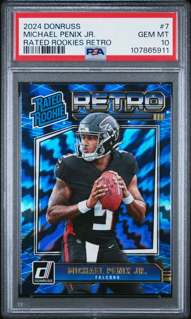 2024 Panini Donruss Rated Rookies Retro Michael Penix Jr. #7 Gem Mt 10 front