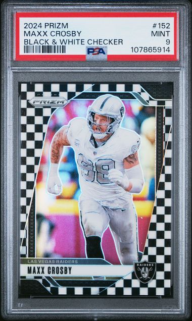 2024 Panini Prizm Maxx Crosby #152 (Black & White Checker) Mint 9 front