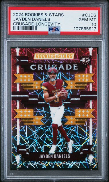 2024 Panini Rookies & Stars Crusade Jayden Daniels #Cjds (Crusade-Longevity) Gem Mt 10 front