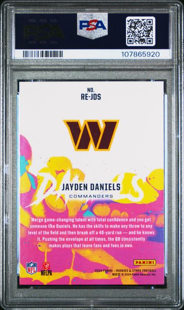 2024 Panini Rookies & Stars Rookie Exclusive Jayden Daniels #Rejds (Rookie Exclusive-Longevity) Nm-Mt 8 back