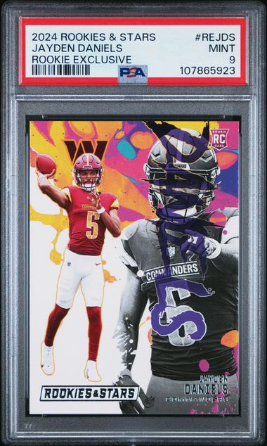 2024 Panini Rookies & Stars Rookie Exclusive Jayden Daniels #Rejds Mint 9 front