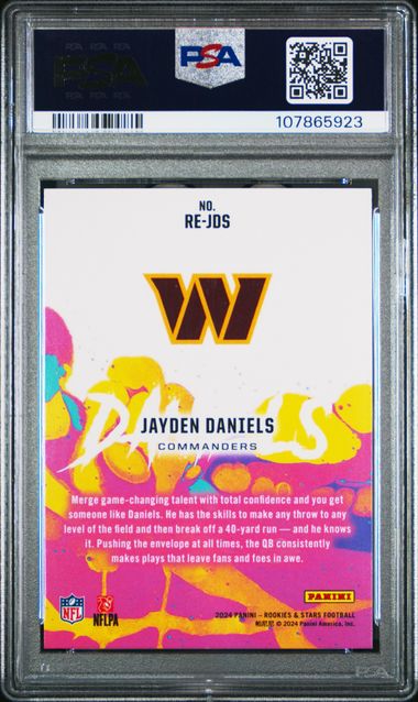 2024 Panini Rookies & Stars Rookie Exclusive Jayden Daniels #Rejds Mint 9 back