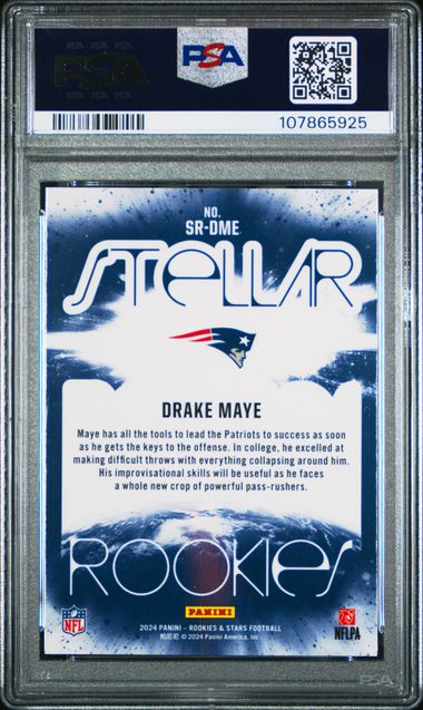 2024 Panini Rookies & Stars Stellar Rookies Drake Maye #Srdme Gem Mt 10 back