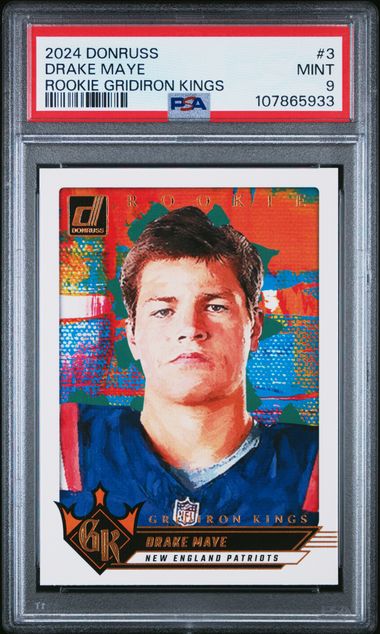 2024 Panini Donruss Rookie Gridiron Kings Drake Maye #3 Mint 9 front