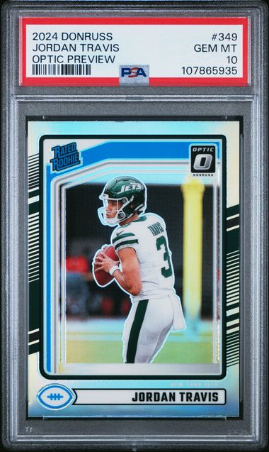 2024 Panini Donruss Jordan Travis #349 (Optic Preview) Gem Mt 10 front