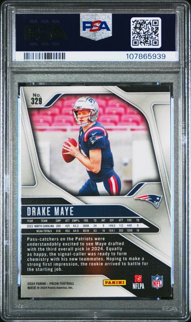 2024 Panini Prizm Drake Maye #329 Mint 9 back