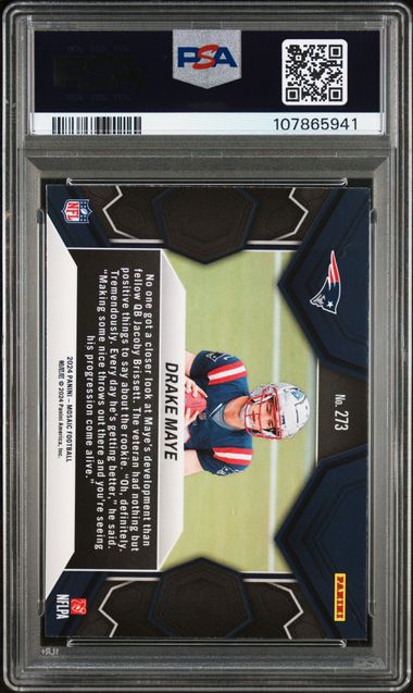 2024 Panini Mosaic Drake Maye #273 Mint 9 back