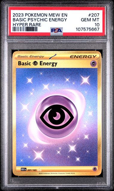 2023 Pokemon Mew En-151 Basic Psychic Energy #207 (Hyper Rare) Gem Mt 10 front