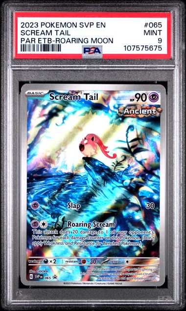 2023 Pokemon Svp En-Sv Black Star Promo Scream Tail #065 (Par Etb-Roaring Moon) Mint 9 front