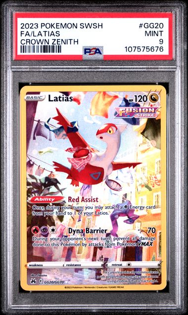 2023 Pokemon Sword And Shield Crown Zenith Fa/Latias #Gg20 (Crown Zenith) Mint 9 front