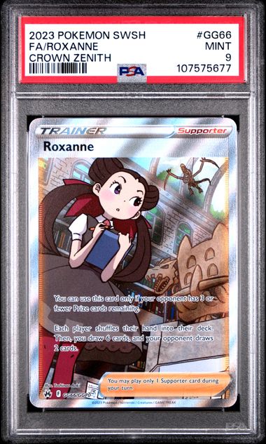 2023 Pokemon Sword And Shield Crown Zenith Fa/Roxanne #Gg66 (Crown Zenith) Mint 9 front