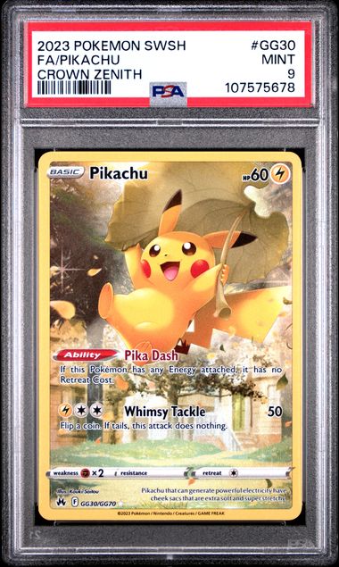 2023 Pokemon Sword And Shield Crown Zenith Fa/Pikachu #Gg30 (Crown Zenith) Mint 9 front