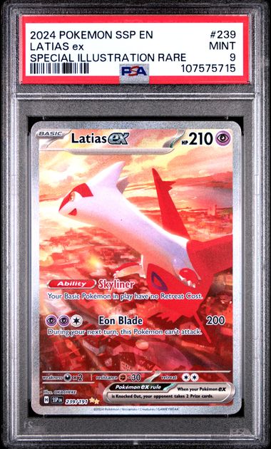 2024 Pokemon Ssp En-Surging Sparks Latias Ex #239 (Special Illustration Rare) Mint 9 front
